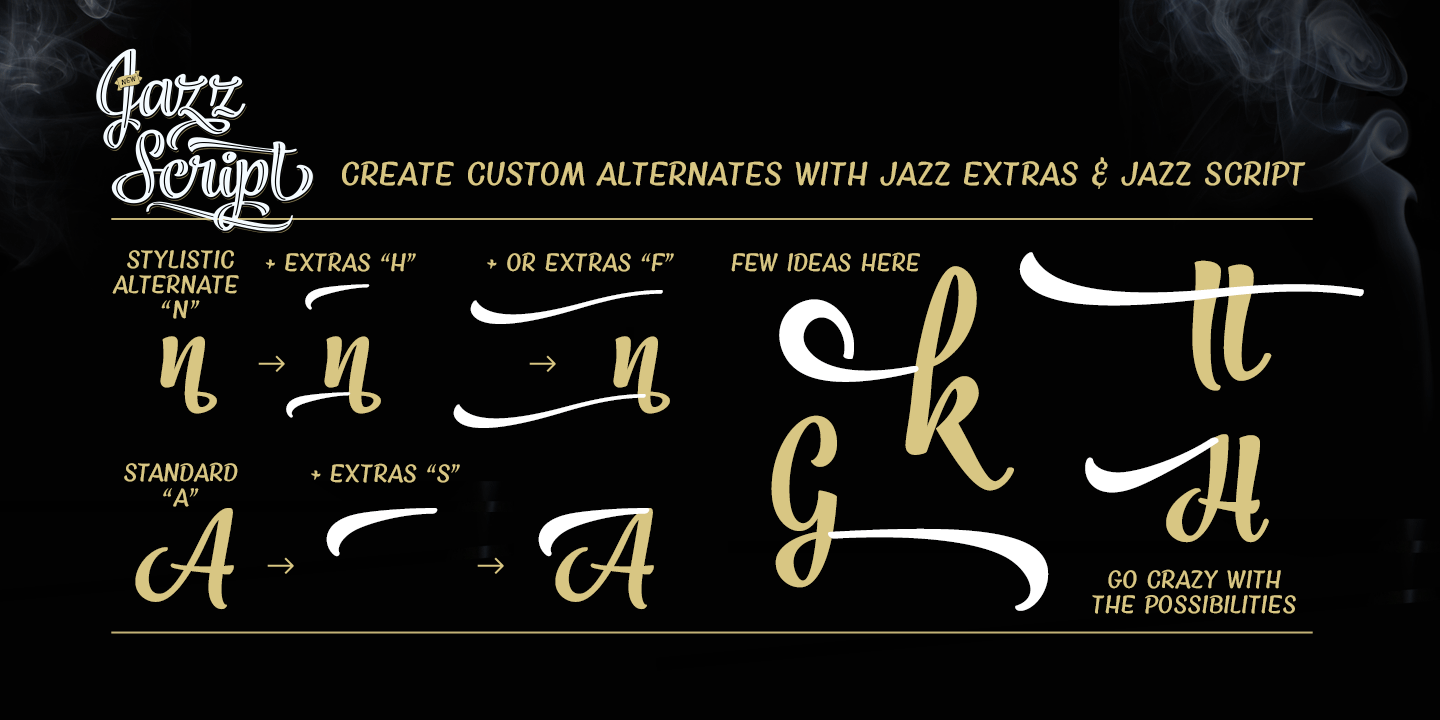 Example font Jazz Script #2